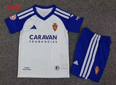 26-27 Real Zaragoza Home White Kids/Youth Soccer Uniform-7809