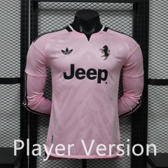 (S-4XL) Player version26-27 Juventus Away Pink Thailand LS Soccer jersey-888