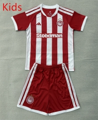26-27 Olympiacos F.C. Home Red&White kids Soccer Uniform-AY