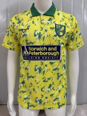 Retro version 92-94 Norwich City Home Yellow/Green Thailand Soccer Jersey AAA-3932
