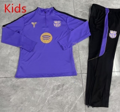 26-27 Barcelona Purple Kid/Youth Soccer Tracksuit -411