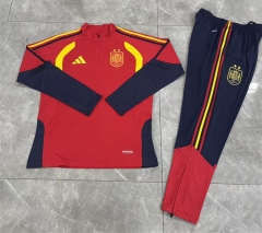 26-27 Spain 2-Star Red Thailand Soccer Tracksuit--411