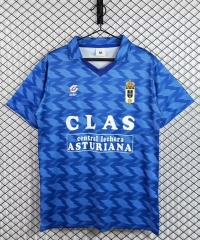Retro Version 89-90 Real Oviedo Home Blue Thailand Soccer Jersey AAA-3257