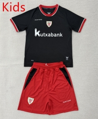 26-27 Athletic Bilbao Away Black kids Soccer Unifrom-AY