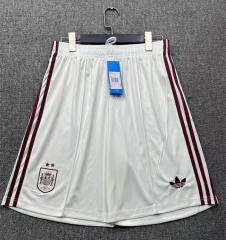 26-27 (2-Star) Spain White Thailand Soccer Shorts-718