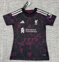 26-27 Liverpool Second Away Pink&Black Women Thailand Soccer Jersey AAA-4506