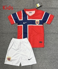 2026-2027 Norway Home Red Kids/Youth Soccer Uniform-4247