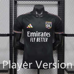 Player version 26-27 Olympique Lyonnais Away Black Thailand Soccer Jersey AAA-888
