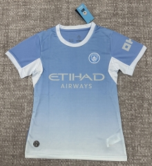 26-27 Manchester City Home Blue Thailand Female Soccer Jersey AAA-4506