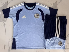 26-27 Ajax Light Blue Short-sleeve Soccer Tracksuit Uniform-815