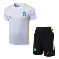 2026-2027 Brazil White Short-Sleeve Thailand Soccer Tracksuit-815