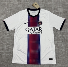 (S-4XL) 26-27 2-Star Paris Away White Thailand Soccer Jersey AAA-4506