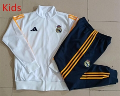 26-27 Real Madrid White Kids/Youth Soccer Jacket Uniform-815