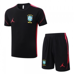 2026-2027 Brazil Black Short-Sleeve Thailand Soccer Tracksuit-815