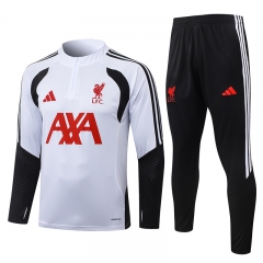 26-27 Liverpool White Thailand Soccer Tracksuit Uniform-815