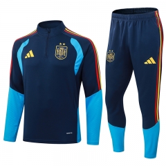 26-27 Spain 2-Star Royal Blue Thailand Soccer Tracksuit--411