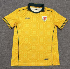 (S-4XL) 27-28 Wales Away Yellow Thailand Soccer Jersey AAA-8025