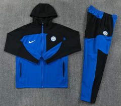 26-27 Inter Milan Blue&Black Thailand Soccer Trench Coat Uniform With Hat-2315