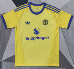 (S-4XL) 26-27 Manchester United Goalkeeper Yellow Thailand Soccer Jersey AAA-4927