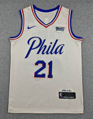 2027 Philadelphia 76ers #21 Beige NBA Jersey-1380