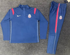 26-27 Deportivo Guadalajara Blue Thailand Soccer Tracksuit-5303