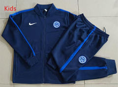 26-27 Inter Milan Cyan Kids/Youth Soccer Jacket Uniform-815