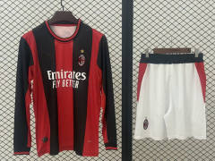 26-27 AC Milan Home Red&Black LS Soccer Uniform -709
