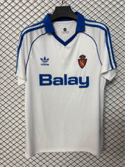 Retro Version 86-87 Real Zaragoza Home White Thailand Soccer Jersey AAA-2044