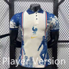 Player Version 26-27 Commemorative Edition France Blue&Yellow Thailand Soccer Jersey AAA-3596
