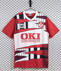 Retro Version 91-92 1. FC Kaiserslautern Home Red&White Thailand Soccer Jersey AAA-3257