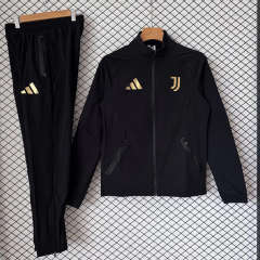 26-27 Juventus FC Black Thailand Soccer Trench Coat Uniform-2315