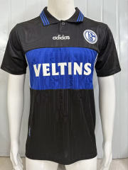 Retro Version 97-99 FC Schalke 2nd Away Black Thailand Soccer Jersey AAA-3932