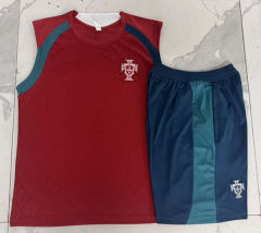 26-27 Portugal Red Thailand Soccer Vest Tracksuit-815