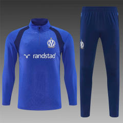 26-27 Olympique de Marseille Color Blue Thailand Soccer Tracksuit-0009