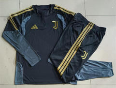 26-27 Juventus Black&Gold Thailand Soccer Tracksuit Uniform-815