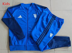 26-27 Manchester United Color Blue Kids/Youth Soccer Jacket Uniform-815