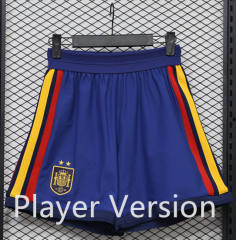 (S-3XL) Player Version 26-27 2 Star Spain Home Royal Blue Thailand Soccer Shorts-888