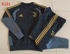 26-27 Juventus FC Black&Gold Kids/Youth Soccer Jacket Uniform-815