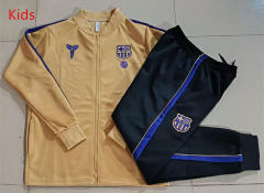 26-27 Barcelona Muddy Yellow Kids/Youth Soccer Jacket Uniform-815