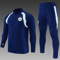26-27 Manchester City Royal Blue Thailand Soccer Tracksuit Uniform-0009