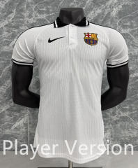 Player Version 26-27 Special Version Barcelona White Thailand Polo Shirt-6057