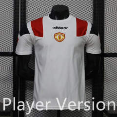 (S-3XL) Player Version 26-27 Retro Casual Version Manchester United White Thailand Soccer Jersey AAA-888