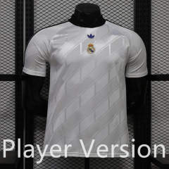 (S-3XL) Player Version 26-27 Retro Casual Version Real Madrid White Thailand Soccer Jersey AAA-888