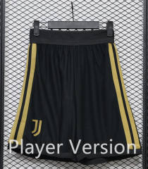 Player Version 26-27 Juventus Away Black Thailand Soccer Shorts-888