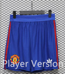 Player Version 26-27 Manchester United Away Blue Thailand Soccer Shorts-888