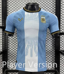 (S-4XL) Player Version 26-27 Messi Retirement Version Argentina White&Blue Thailand Soccer Jersey AAA-5982