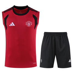 26-27 Manchester United Red Thailand Training Vest Uniform-418