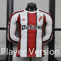 (S-3XL) Player Version 26-27 CA River Plate Away Red&White LS Thailand Soccer Jersey AAA-888