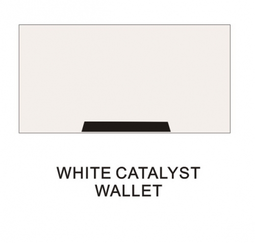 WHITE LEATHER CATALYST WALLET