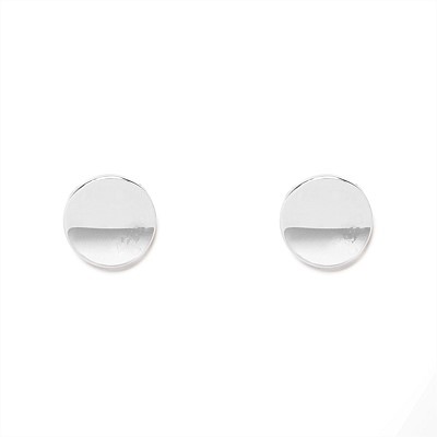 SILVER COLOR WAVER STUD EARRING